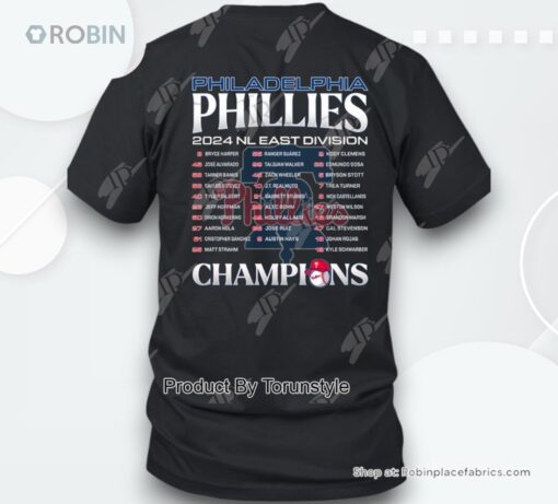 NL East Division Champions We Own The East 2024 Philadelphia Phillies T Shirt