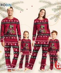 Northern Illinois Huskies NCAA Custom Name Grinch Christmas And Sport Team Pajama Set