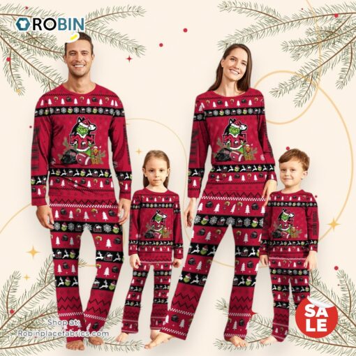Northern Illinois Huskies NCAA Custom Name Grinch Christmas And Sport Team Pajama Set
