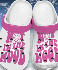 Not In The Mood 3D Printed Crocs Clogs Shoes