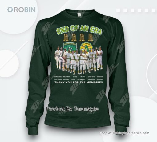 Oakland End Of An Era Thank You For The Memories T Shirt