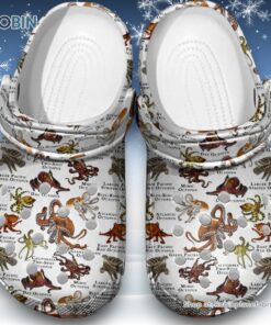 Octopus Of The World 3D Printed Crocs Clogs Shoes
