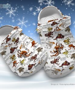 Octopus Of The World 3D Printed Crocs Clogs Shoes