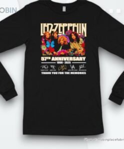 Official Led Zeppelin 57th Anniversary 1968 2025 Thank You For The Music Shirt