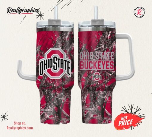 Ohio State Buckeyes Realtree Hunting 40oz Tumbler