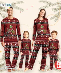 Oklahoma Sooners NCAA Custom Name Grinch Christmas And Sport Team Pajama Set
