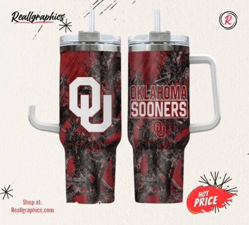 Oklahoma Sooners Realtree Hunting 40oz Tumbler