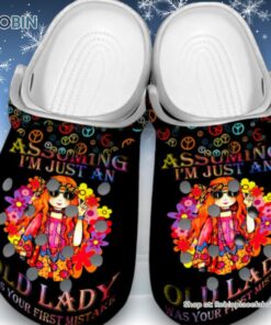 Old Happy Lady 3D Printed Crocs Clogs Shoes, Love Hippie and Love Hippie Print 3D Printed Crocs Clogs Shoes Old Happy Lady 3D Printed Crocs Clogs Shoes, Love Hippie and Love Hippie Print 3D Printed Crocs Clogs Shoes