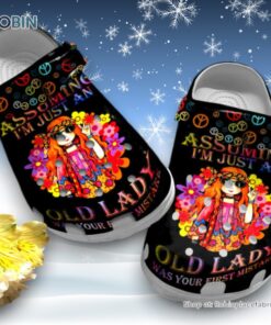 Old Happy Lady 3D Printed Crocs Clogs Shoes, Love Hippie and Love Hippie Print 3D Printed Crocs Clogs Shoes Old Happy Lady 3D Printed Crocs Clogs Shoes, Love Hippie and Love Hippie Print 3D Printed Crocs Clogs Shoes