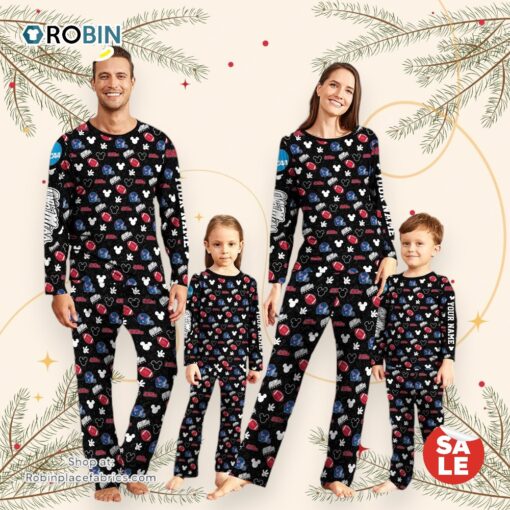 Ole Miss Rebels NCAA And Mickey  Mouse Pajamas Custom Your Name