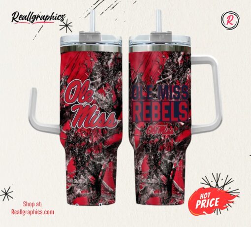 Ole Miss Rebels Realtree Hunting 40oz Tumbler