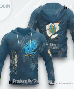 Olympique De Marseille 125eme Anniversaire AOP Clothing (Hoodie, Sweatshirt, T Shirt)