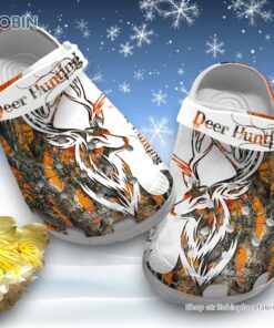 Orange Deer Hunting Camo 3D Printed Crocs Clogs Shoes