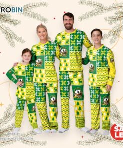 Oregon Ducks NCAA Patterns Essentials Christmas Holiday Family Matching Pajama Sets