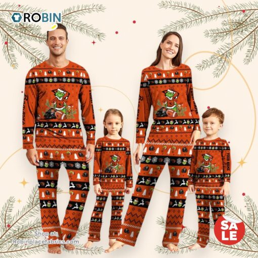 Oregon State Beavers NCAA Custom Name Grinch Christmas And Sport Team Pajama Set