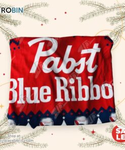 Pabst Blue Ribbon Ugly Christmas Sweater   Vintage Beer Lover’s Holiday Sweater