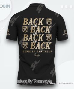 Penrith Panthers 2021 2022 2023 2024 Premiers Back To Back To Back To Back Polo Shirt Penrith Panthers 2021 2022 2023 2024 Premiers Back To Back To Back To Back Polo Shirt