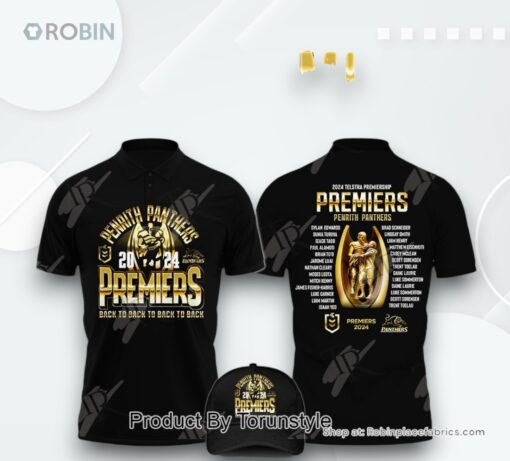 Penrith Panthers 2024 Telstra Premiership Polo Shirt