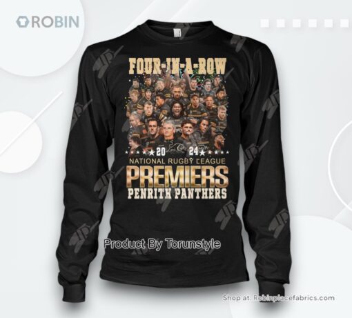 Penrith Panthers 4 In A Row 2024 National Rugby League Premiers T Shirt