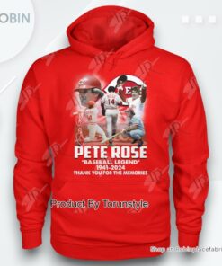 Pete Rose Baseball Legend 1941 2024 Thank You For The Memories T Shirt