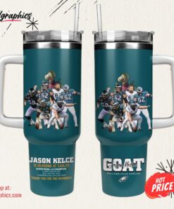 Philadelphia Eagles Goat Jason Kelce Stanley Tumbler 40oz Green