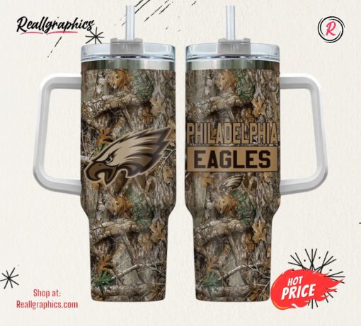 Philadelphia Eagles NFL Hunting Tumbler Stanley Tumbler 40oz