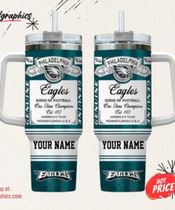 Philadelphia Eagles NFL Kings of Football Personalized Stanley Tumbler 40Oz