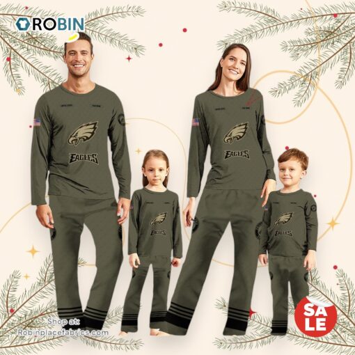Philadelphia Eagles Pajamas Sport Pajamas Personalized Your Name NFL Pajamas