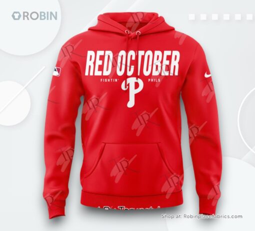 Philadelphia Phillies Red October Fightin’ Phils AOP Clothing (Hoodie, Sweatshirt, T Shirt)   Red