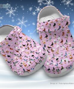 Pink Type of Pigeons 3D Printed Crocs Clogs Shoes