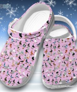 Pink Type of Pigeons 3D Printed Crocs Clogs Shoes
