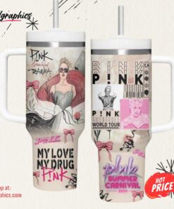 Pink World Tour Summer Carnival 2024 Stanley Tumbler 40oz