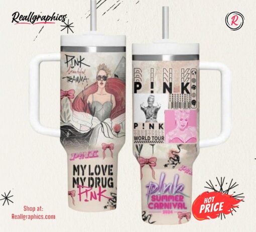 Pink World Tour Summer Carnival 2024 Stanley Tumbler 40oz