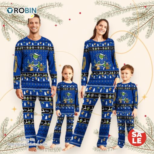 Pittsburgh Panthers NCAA Custom Name Grinch Christmas And Sport Team Pajama Set