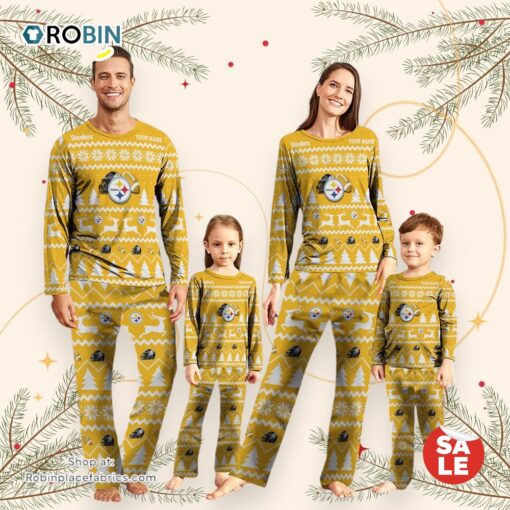 Pittsburgh Steelers Christmas NFL Custom Family Pajamas