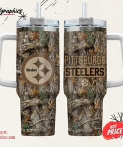 Pittsburgh Steelers NFL Hunting Tumbler Stanley Tumbler 40oz