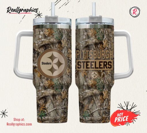 Pittsburgh Steelers NFL Hunting Tumbler Stanley Tumbler 40oz
