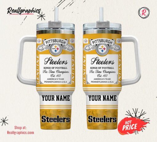 Pittsburgh Steelers NFL Kings Of Football Personalized Stanley Tumbler 40oz