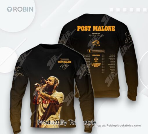 Post Malone 2024 Tour A Collection Of Country Songs AOP Clothing (Hoodie, Sweatshirt, T Shirt)