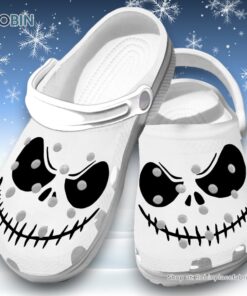 Pumpkin King Jack Skellington Face 3D Printed Crocs Clogs Shoes