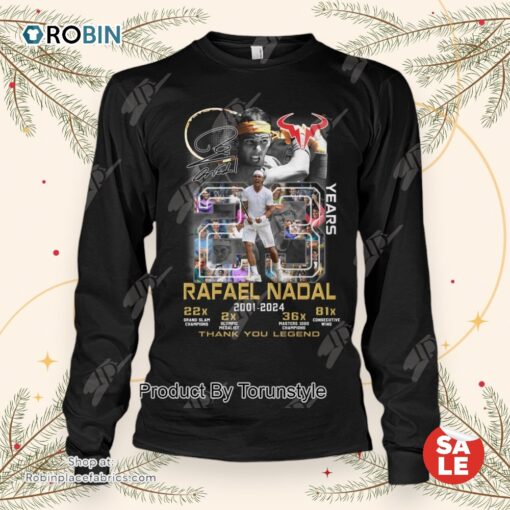 Rafael Nadal 2001 2024 Thank You Legend T Shirt