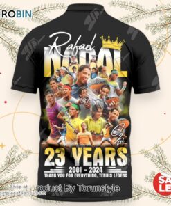Rafael Nadal 23 Years Thank You For Everything, Tennis Legends Polo Shirt Rafael Nadal 23 Years Thank You For Everything, Tennis Legends Polo Shirt