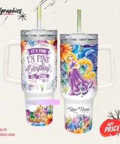 Rapunzel Tumbler 40oz, It’s Fine I’m Fine Tumbler