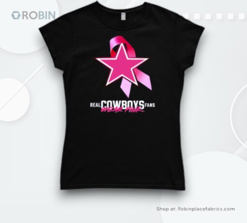 Real Cowboys Fan Wear Pink Shirt