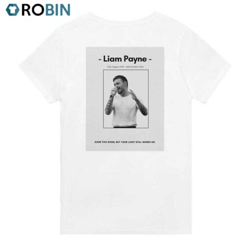 Retro Gone To Soon Liam Payne Shirt, Rest In Music Liam Unisex T Shirt Tee Tops