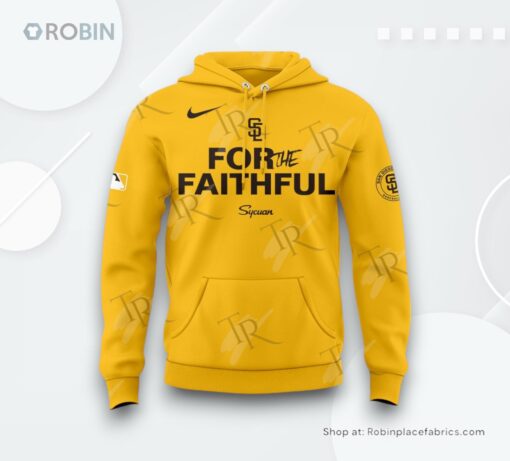San Diego Padres Fight For The Faithful 2024 AOP Clothing (Hoodie, Sweatshirt, T Shirt), Longpants, Cap   Yellow