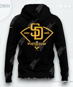 San Diego Padres October Ready 2024 AOP Clothing (Hoodie, Sweatshirt, T Shirt)   Black