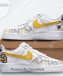 San Diego Padres Smile Air Force 1 Sneakers San Diego Padres Smile Air Force 1 Sneakers