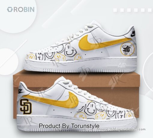 San Diego Padres Smile Air Force 1 Sneakers