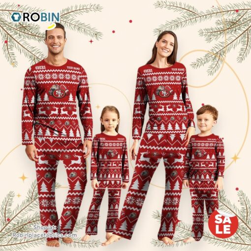San Francisco 49ers Christmas NFL Custom Family Pajamas